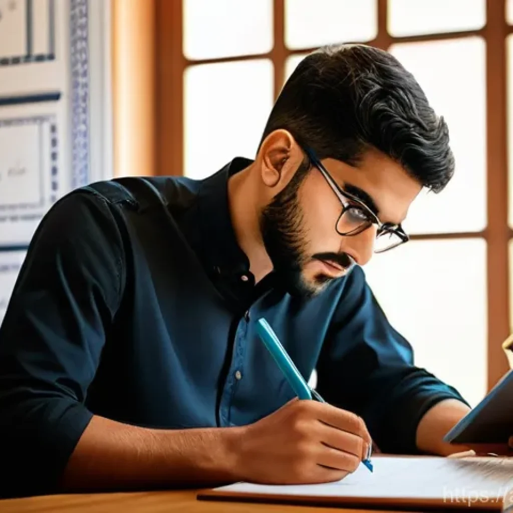 가스 자격증 필기와 실기 동시에 준비하는 방법 - **A Young Aspiring Engineer Focused on Theory:**
    A young Arab man, in his late 20s, with a thoug...
