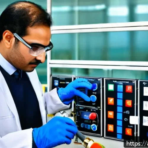 가스 자격증 실기 시험의 함정 파악하기 - A detailed scene of a professional gas practical exam setup in a modern training facility designed f...